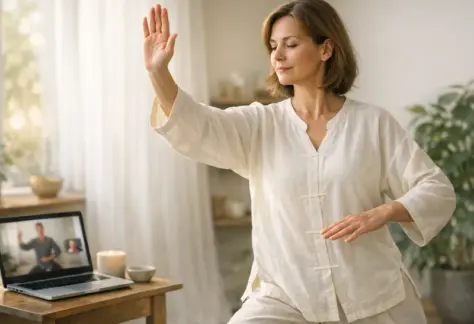 Qigong bequem von Zuhause aus (KI generiertes Bild)