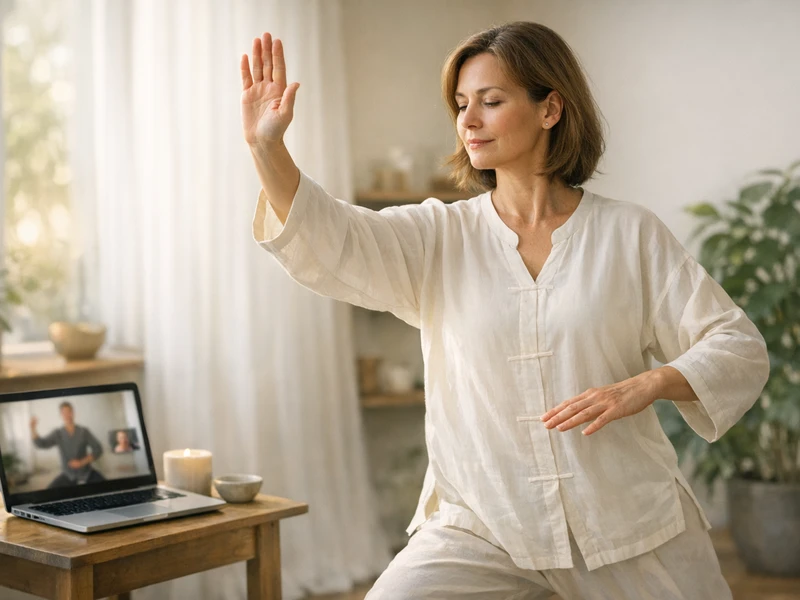 Qigong bequem von Zuhause aus (KI generiertes Bild)